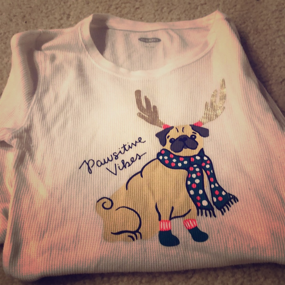Long sleeve fleece pj shirt!